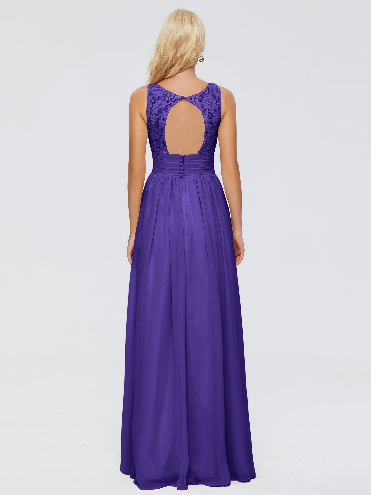 Valerie A-line V Neck Straps Chiffon Bridesmaid Dresses
