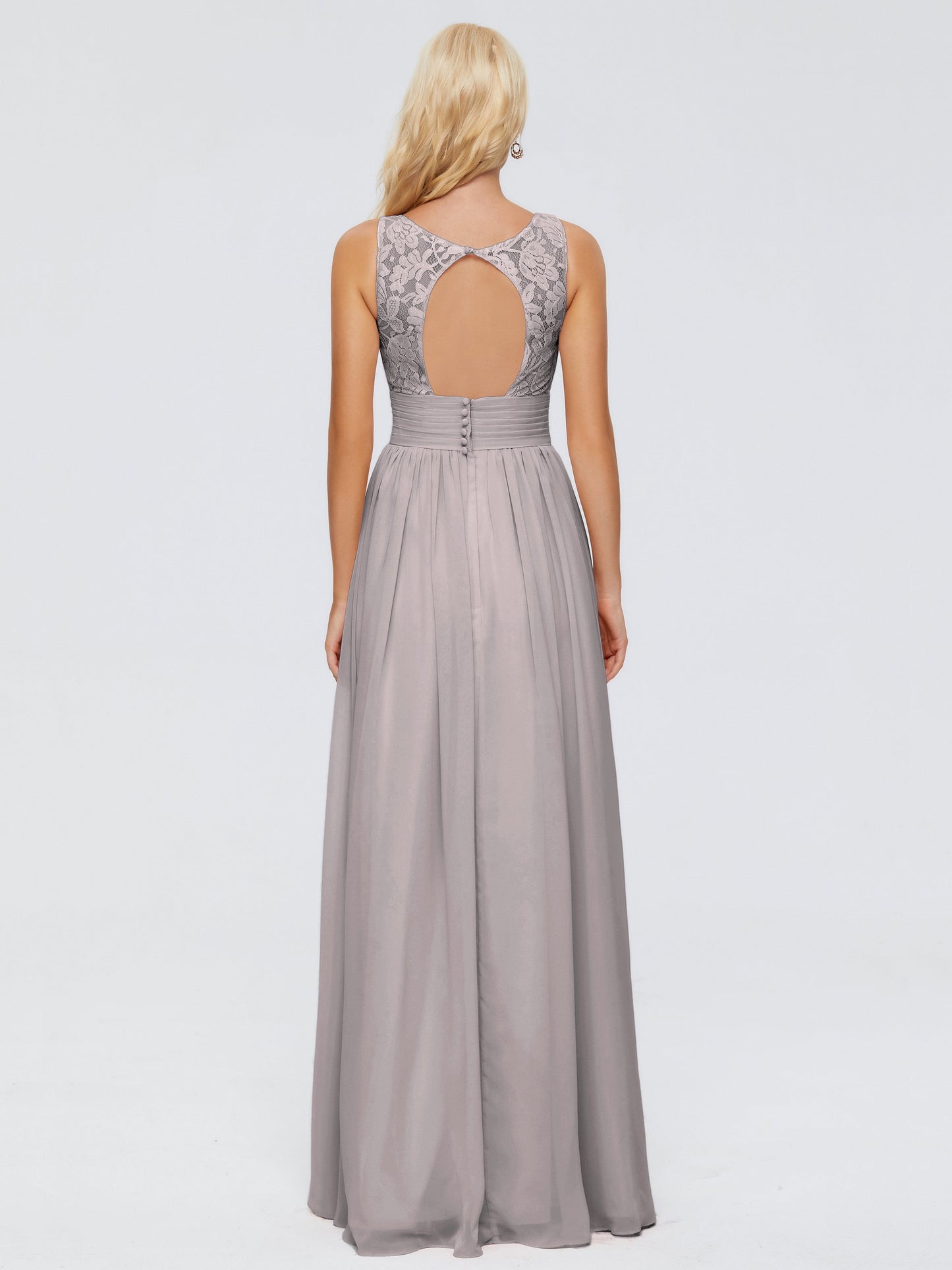Valerie A-line V Neck Straps Chiffon Bridesmaid Dresses