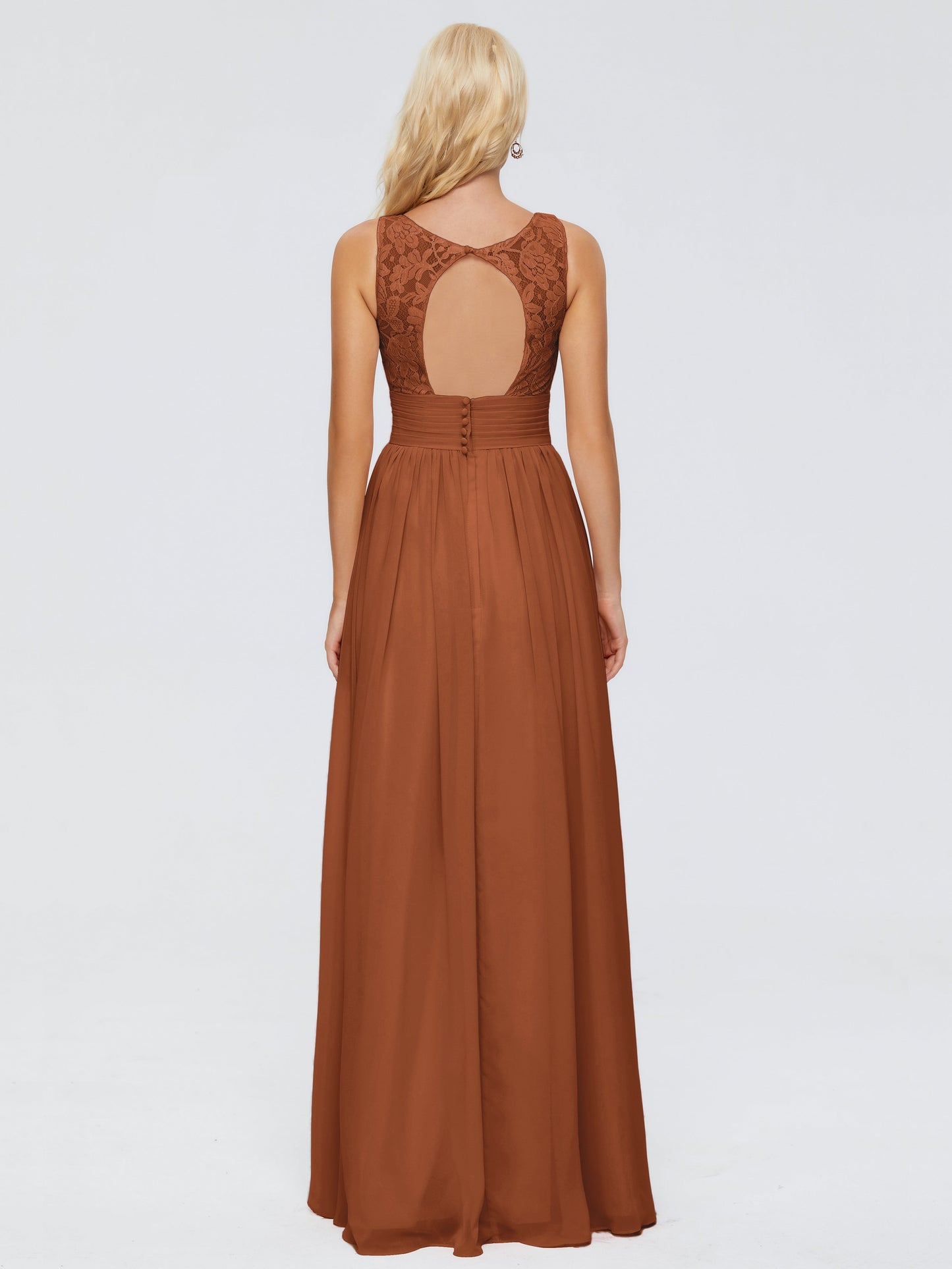 Valerie A-line V Neck Straps Chiffon Bridesmaid Dresses