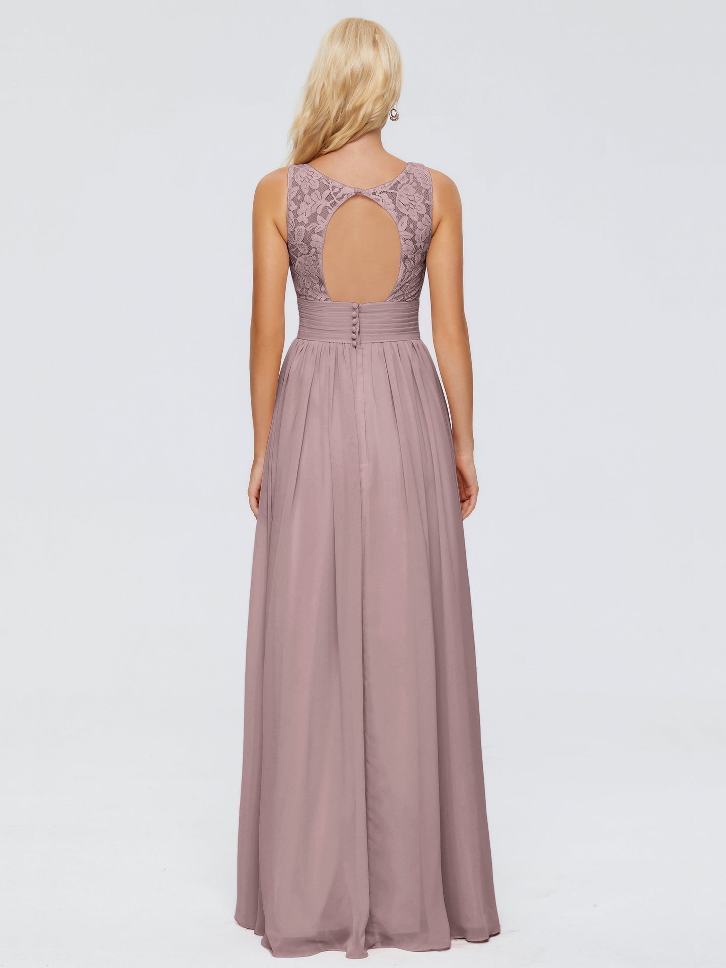 Valerie A-line V Neck Straps Chiffon Bridesmaid Dresses