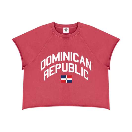 Dominican Republic Unisex Vintage Wash Raw Edge T-Shirt