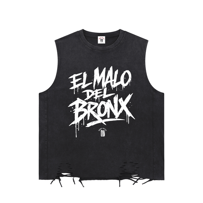 El Malo Del Bronx Snow Washed Raw-Hem Tank Top by Bronx Native for New York summer