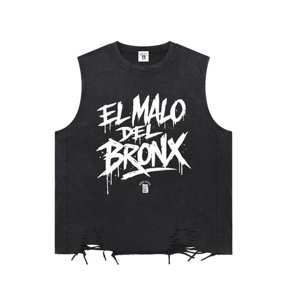 El Malo Del Bronx Snow Washed Raw-Hem Tank Top by Bronx Native for New York summer