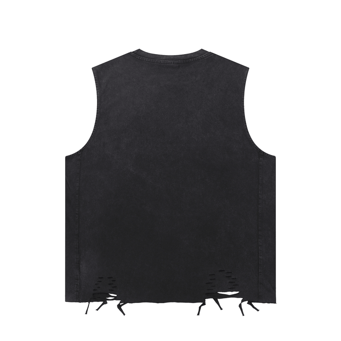 El Malo Del Bronx Snow Washed Raw-Hem Tank Top by Bronx Native for New York summer