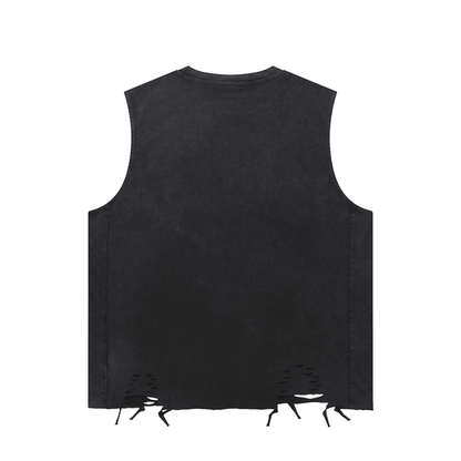 El Malo Del Bronx Snow Washed Raw-Hem Tank Top by Bronx Native for New York summer