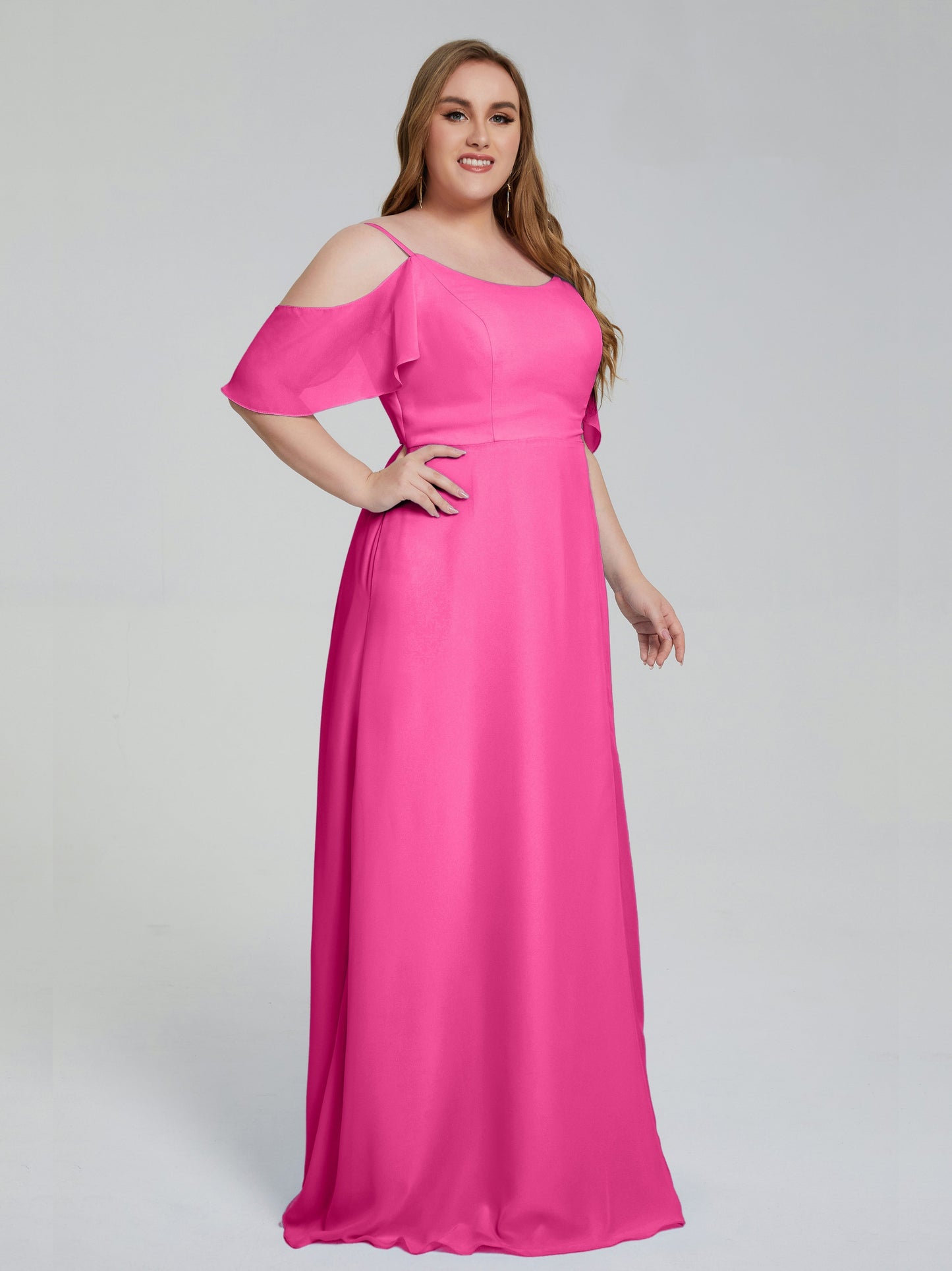 Eloise Off the Shoulder Plus Size Long Bridesmaid Dresses