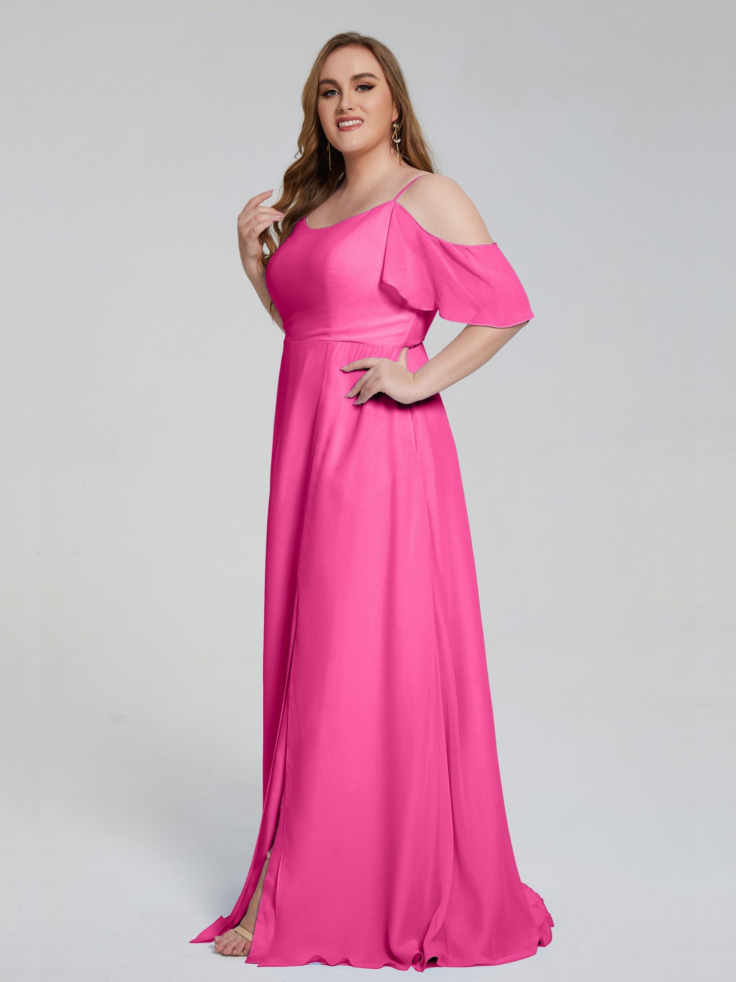 Eloise Off the Shoulder Plus Size Long Bridesmaid Dresses