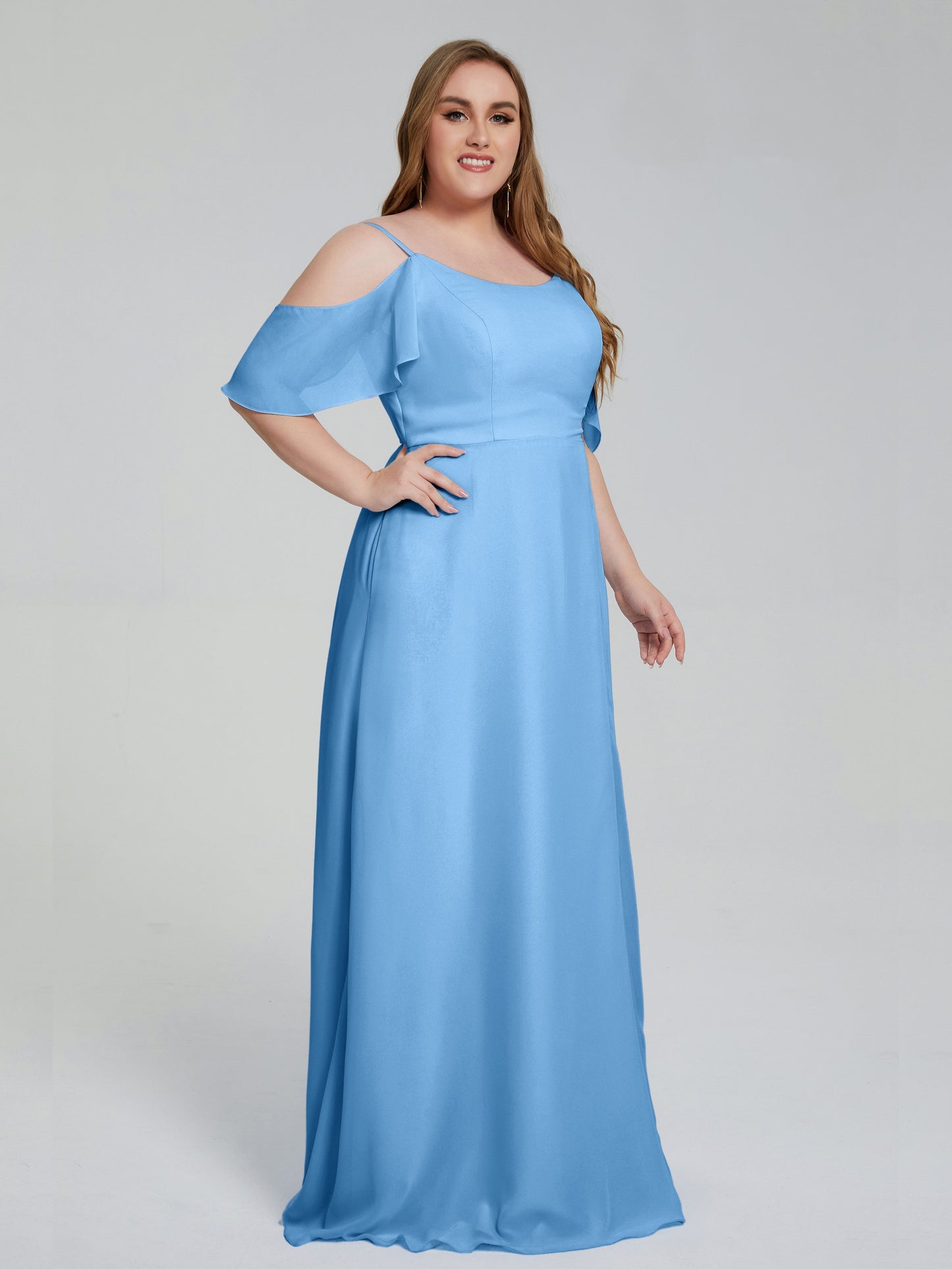 Eloise Off the Shoulder Plus Size Long Bridesmaid Dresses