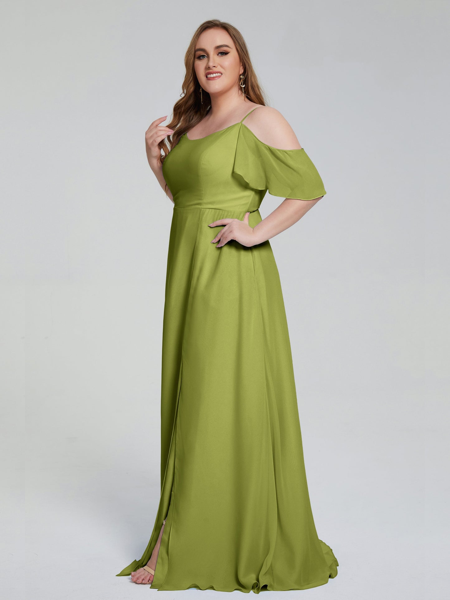 Eloise Off the Shoulder Plus Size Long Bridesmaid Dresses