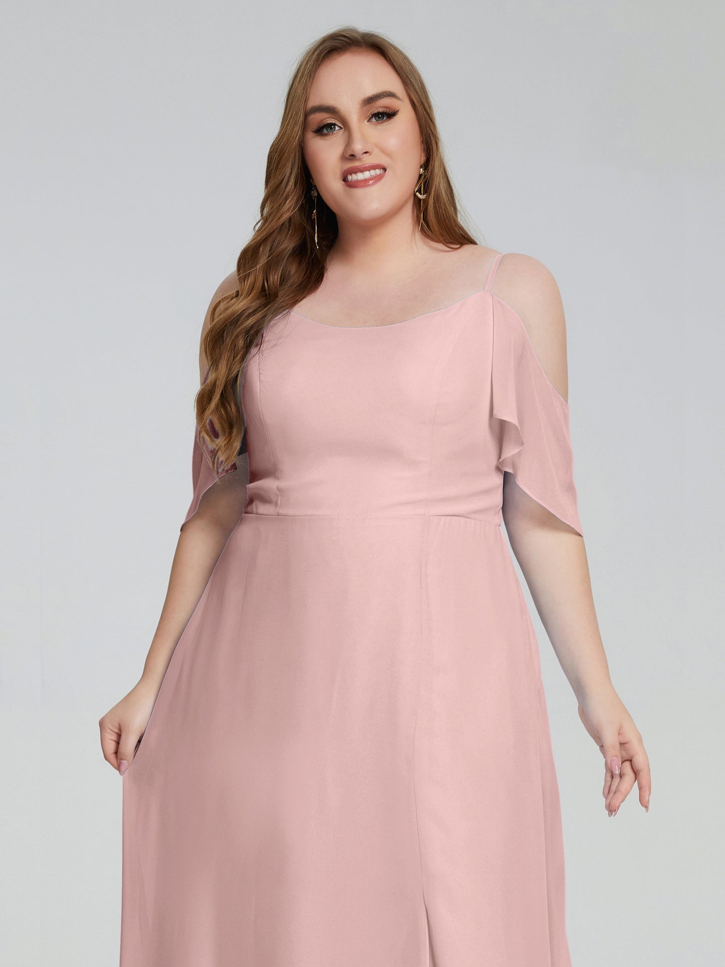 Eloise Off the Shoulder Plus Size Long Bridesmaid Dresses