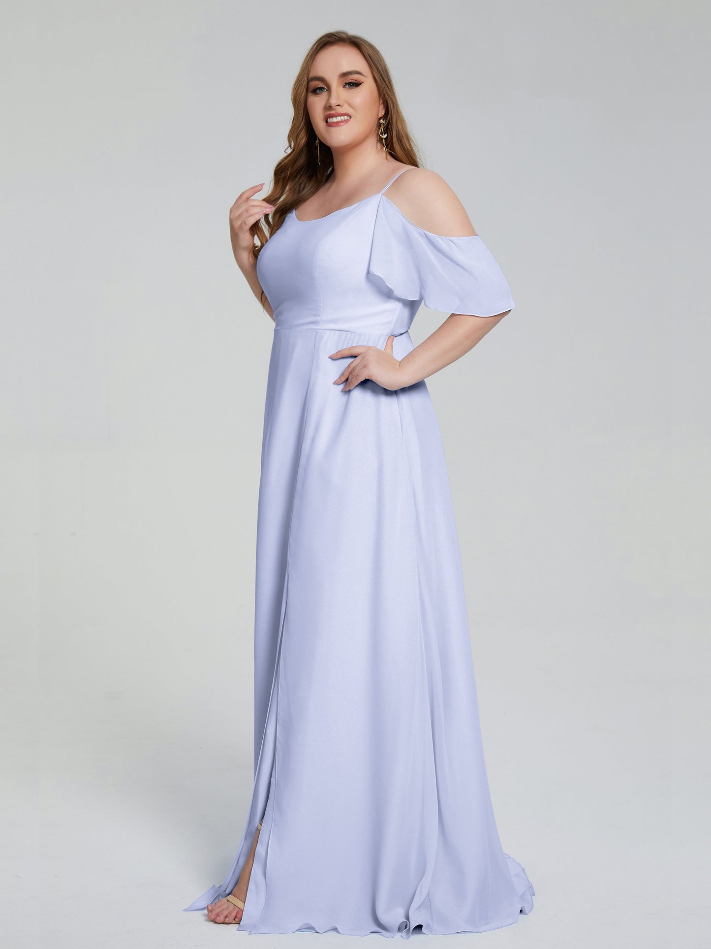 Eloise Off the Shoulder Plus Size Long Bridesmaid Dresses