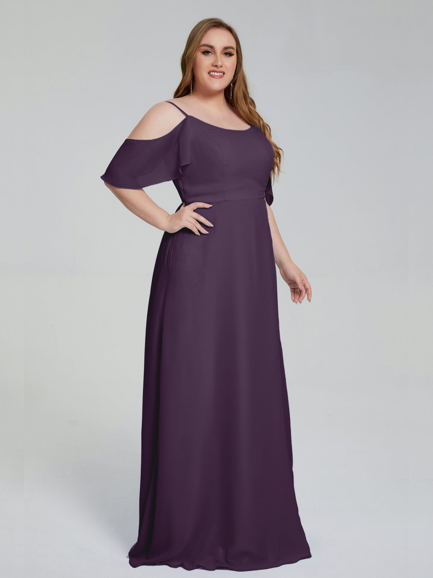 Eloise Off the Shoulder Plus Size Long Bridesmaid Dresses