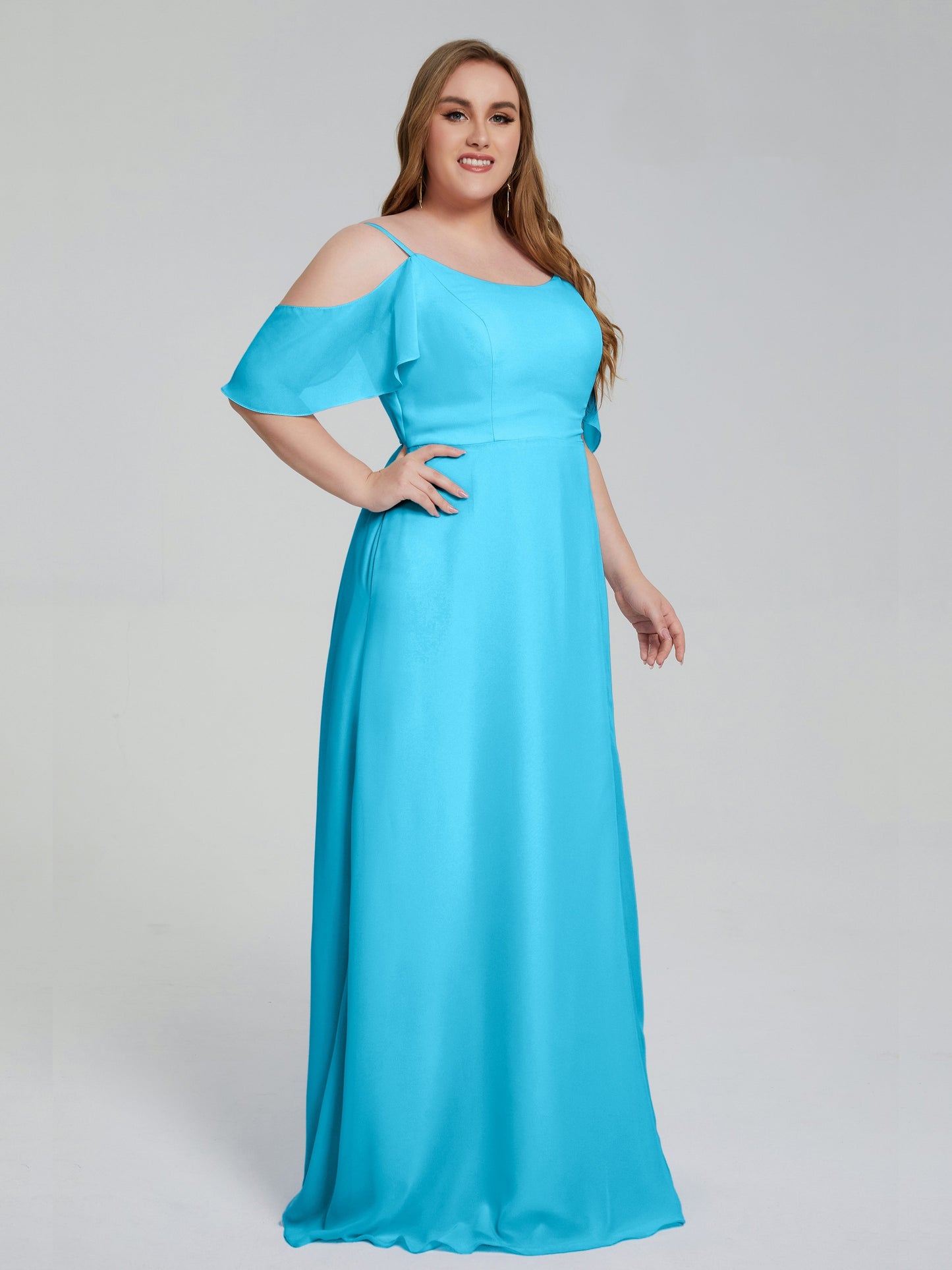Eloise Off the Shoulder Plus Size Long Bridesmaid Dresses