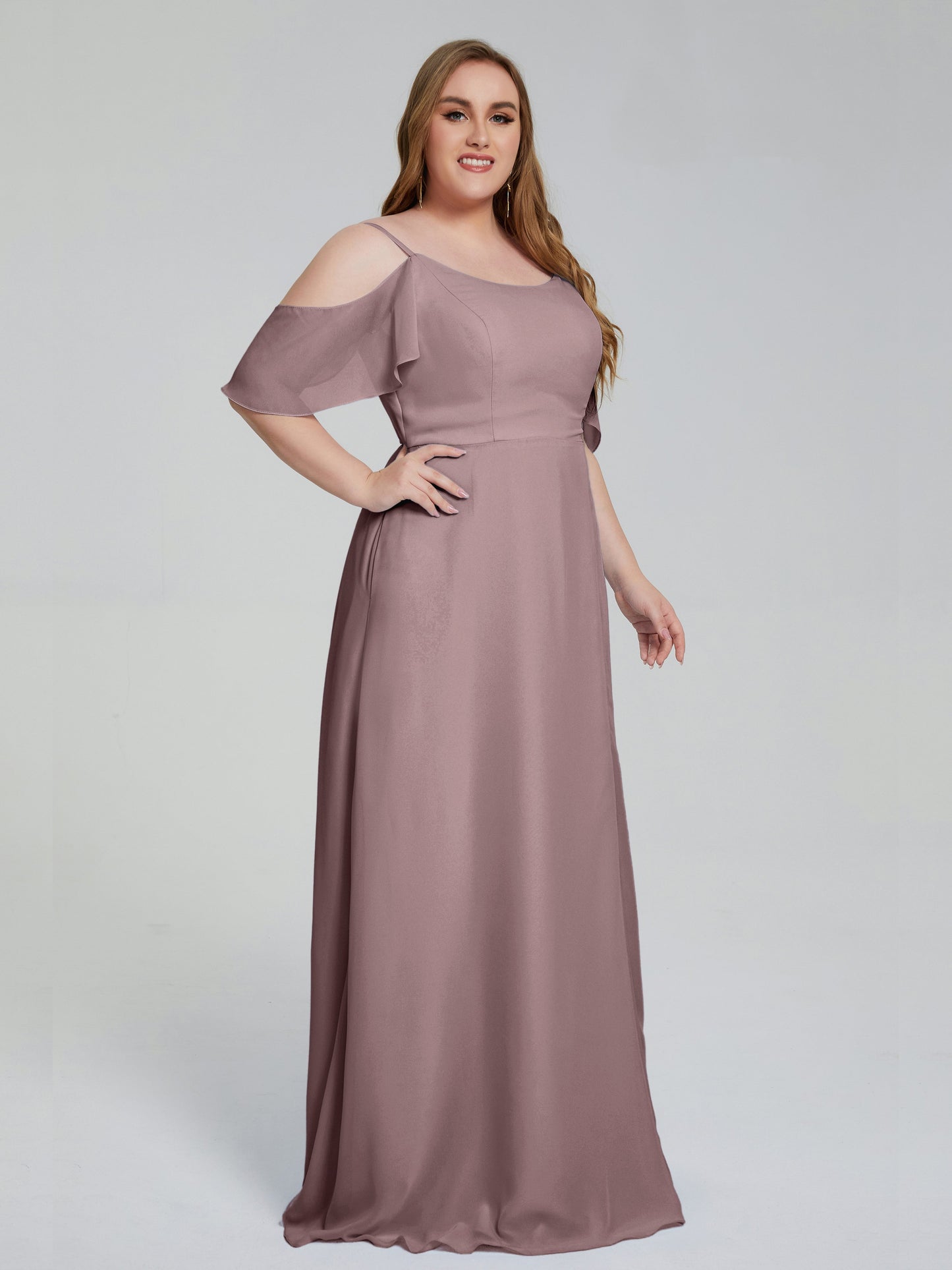 Eloise Off the Shoulder Plus Size Long Bridesmaid Dresses