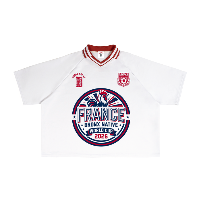 France x Bronx Native Contrast Collar Soccer Jersey product image 1 of 3 by Bronx Native