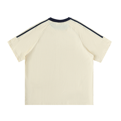 Haiti x Bronx Native Contrast Tape Crewneck Cotton Soccer T-Shirt product image 2 of 2 by Bronx Native