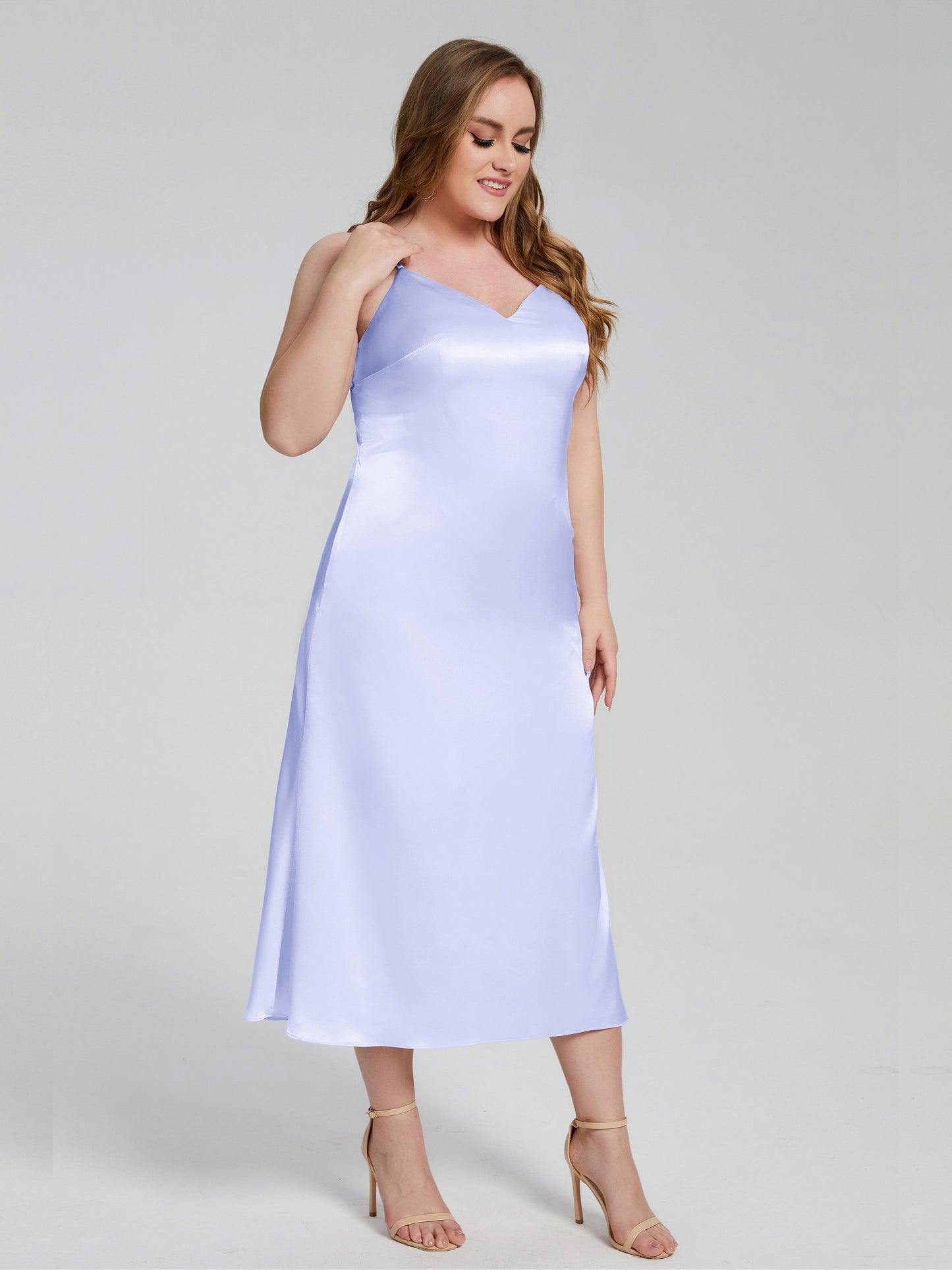 Harley Straps Plus Size Soft Satin Bridesmaid Dresses