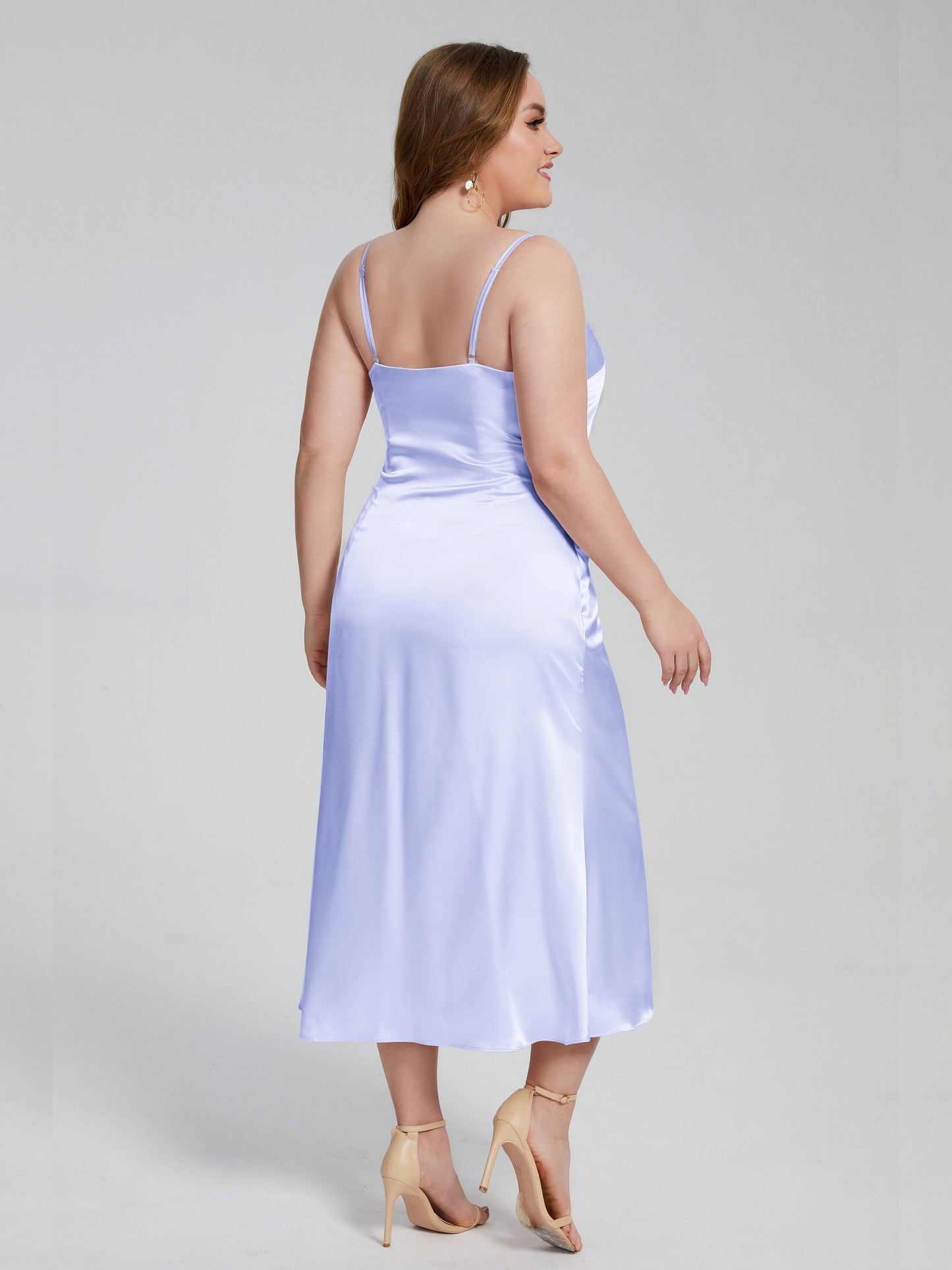 Harley Straps Plus Size Soft Satin Bridesmaid Dresses