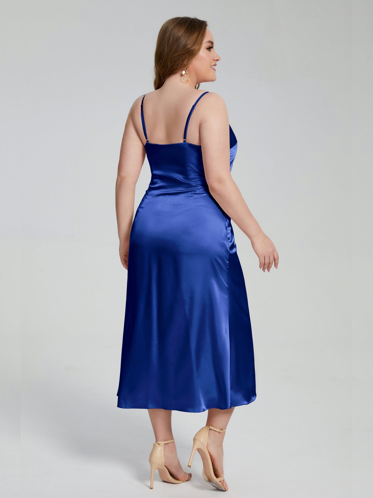 Harley Straps Plus Size Soft Satin Bridesmaid Dresses