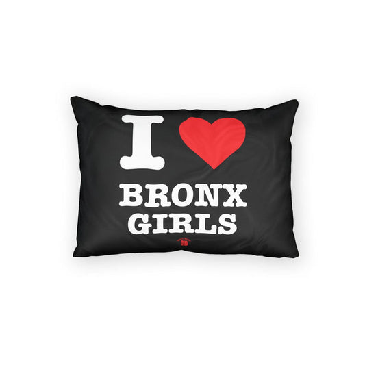 I Love Bronx Girls Cotton Decorative Throw Pillowcase by Bronx Native