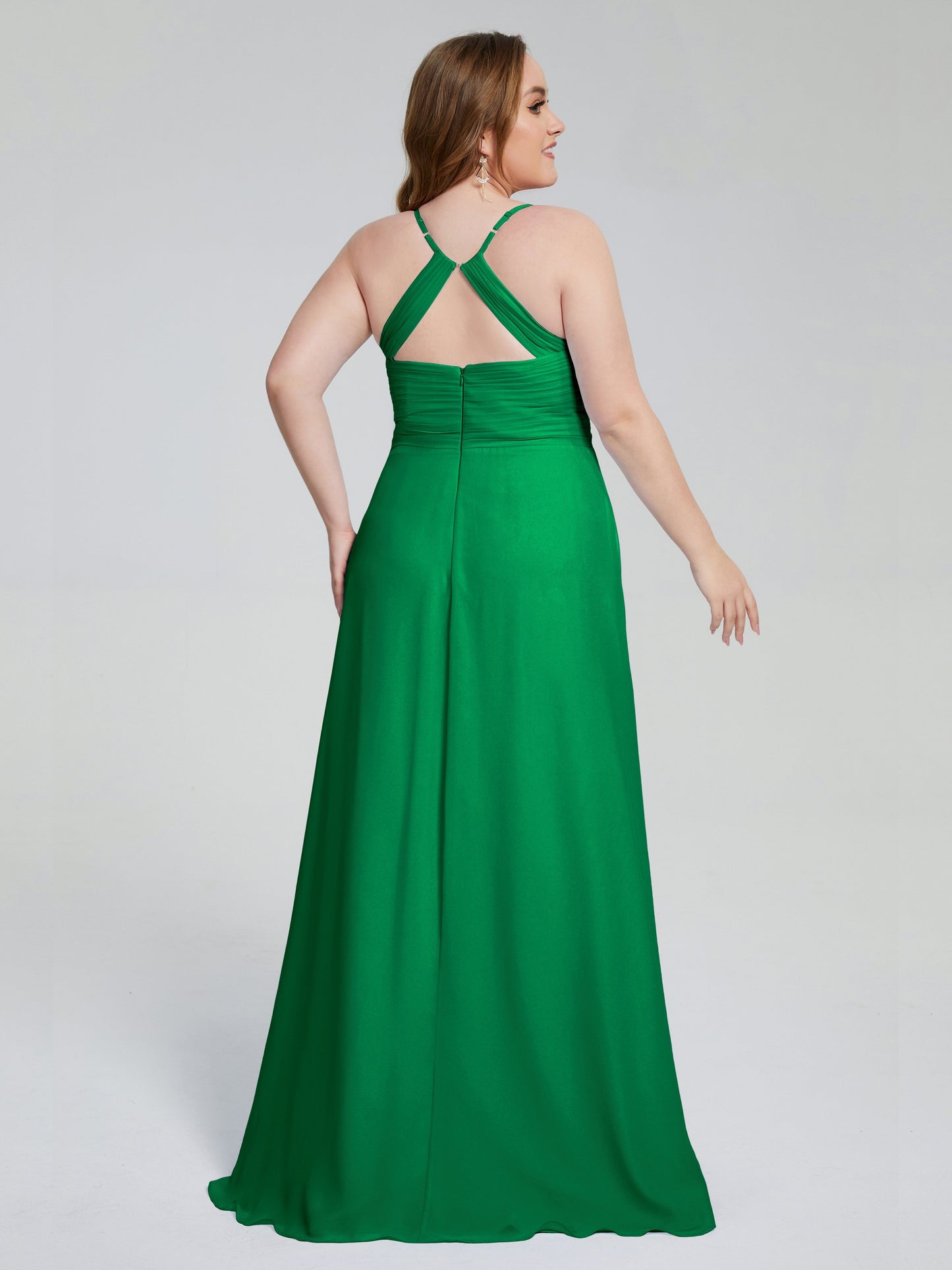 Julianna Modest Spaghetti Straps Plus Size Bridesmaid Dresses
