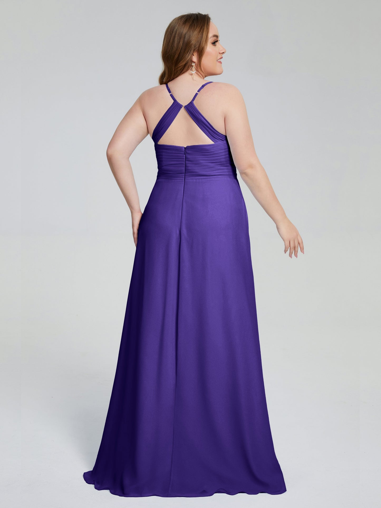 Julianna Modest Spaghetti Straps Plus Size Bridesmaid Dresses