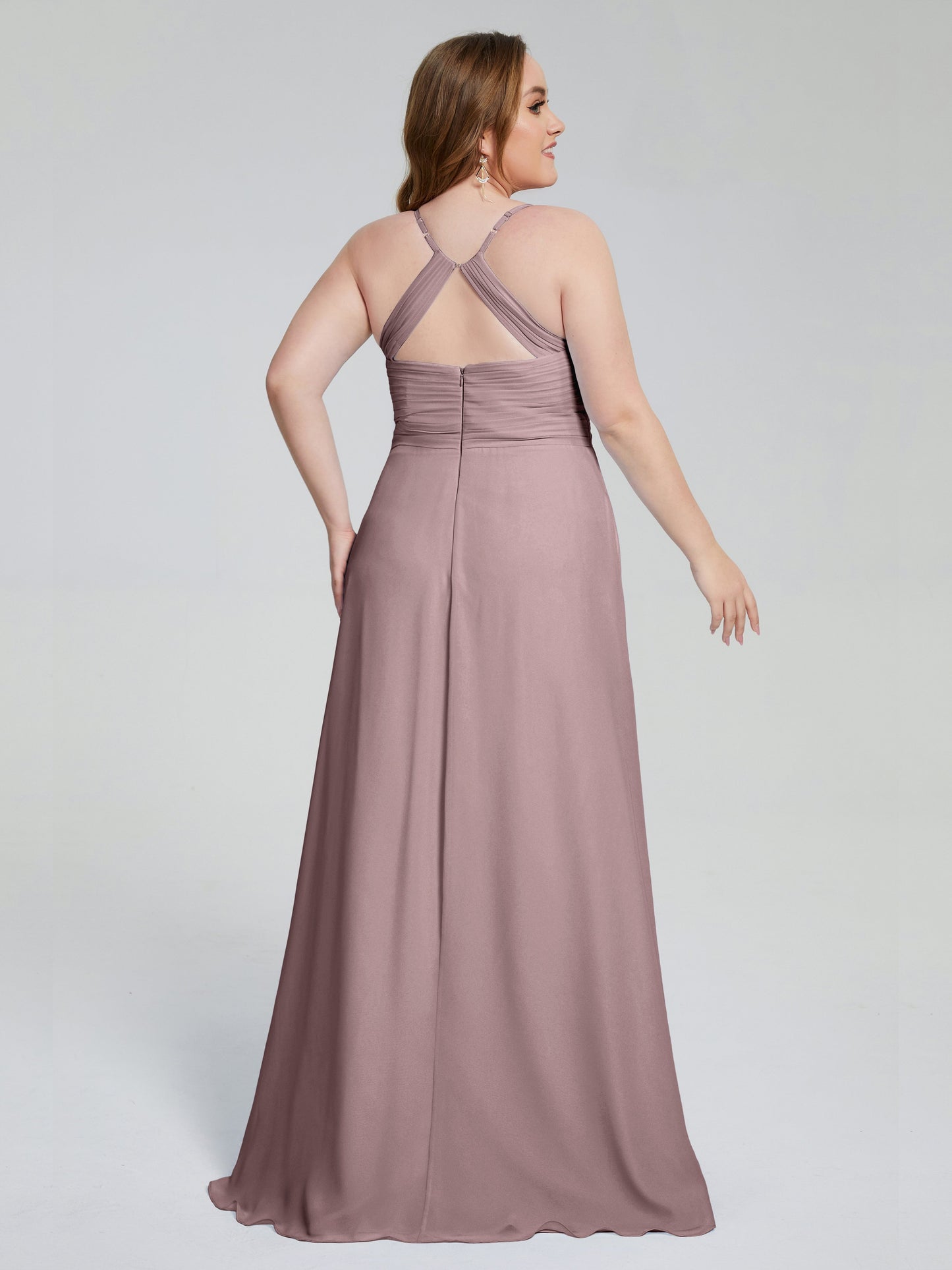 Julianna Modest Spaghetti Straps Plus Size Bridesmaid Dresses