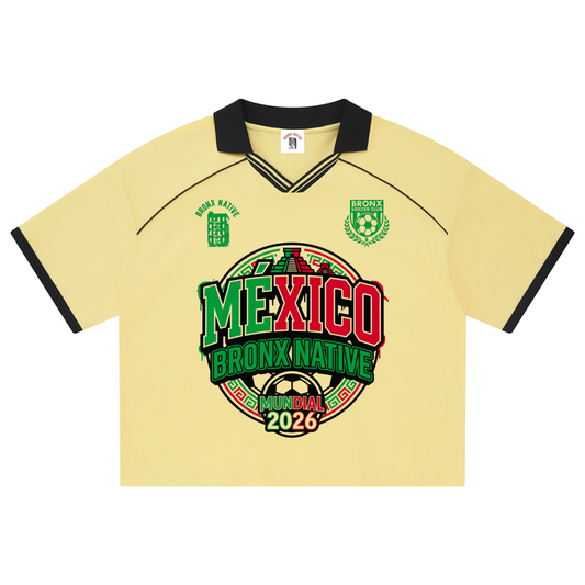 Mexico x Bronx Native Unisex Collared Piping Boxy Soccer Jersey product image 1 of 2 by Bronx Native