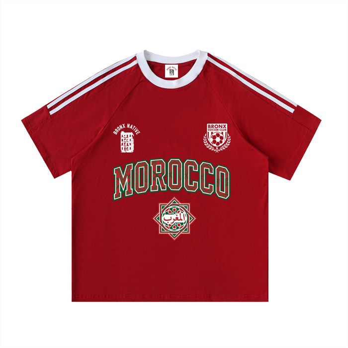 Morocco x Bronx Native Taped Cotton Soccer Tee product image 1 of 2 by Bronx Native