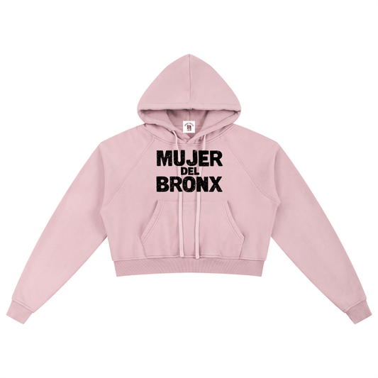Mujer Del Bronx Snow Washed Cropped Hoodie