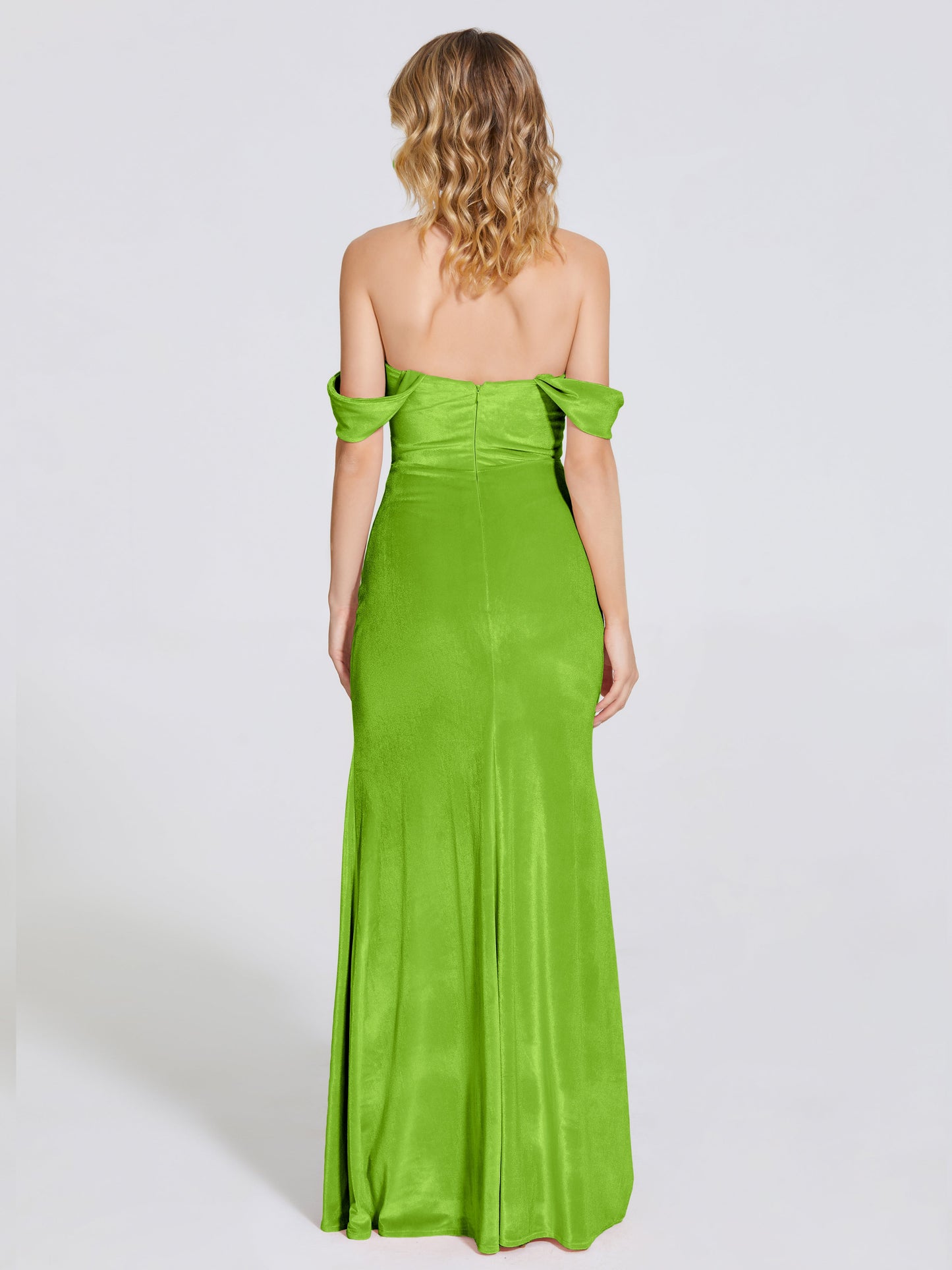 Cicinia Off Shoulder Trumpet Velvet Bridesmaid Dress
