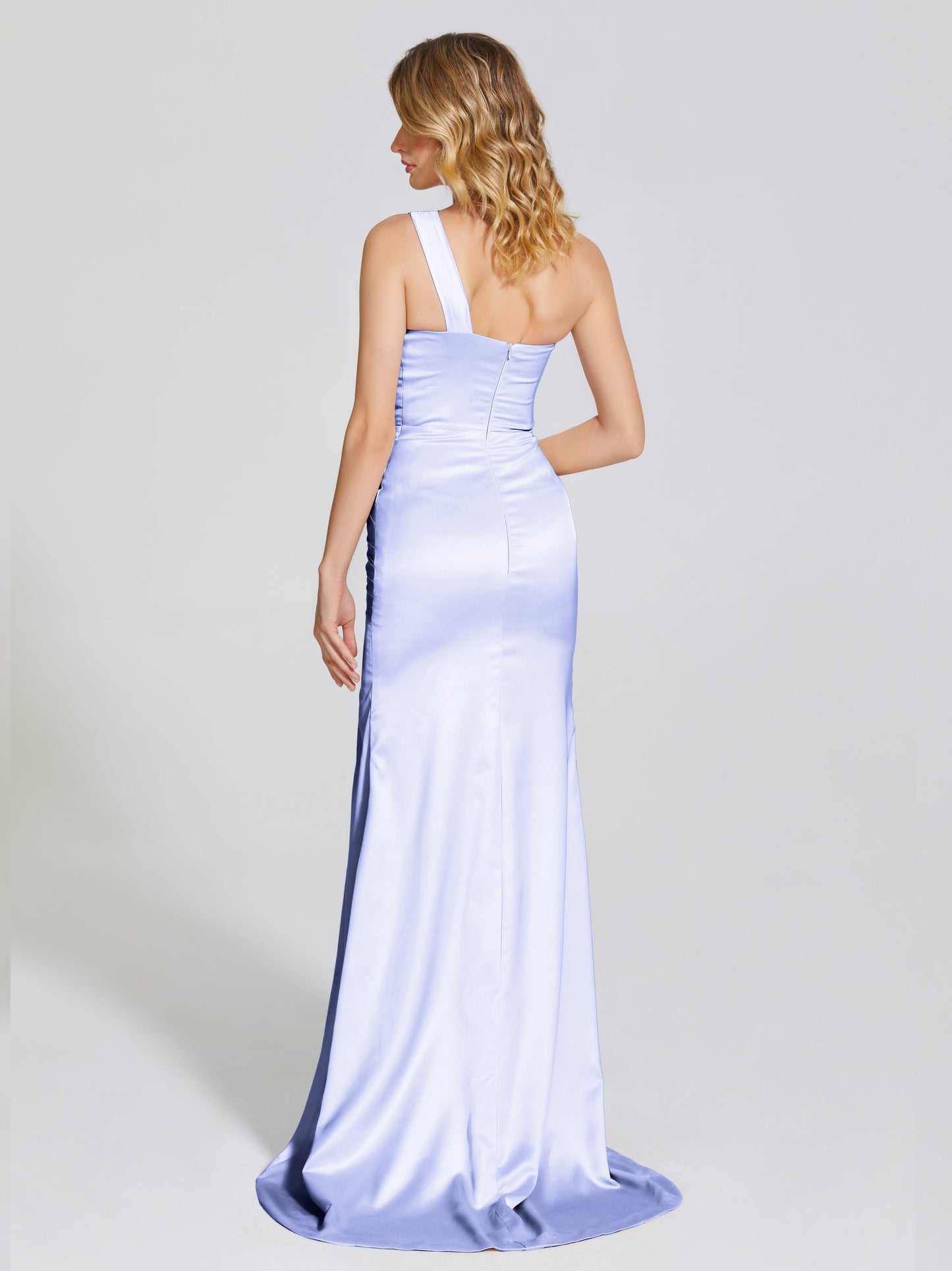 Jayla One-Shoulder Trumpet Soft Satin Bridesmaid Dress