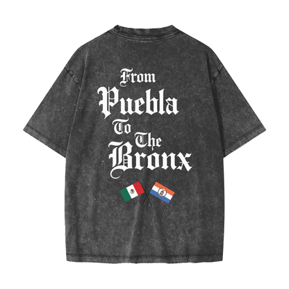 Puebla Bronx Heavyweight Snow Washed T-Shirt by Bronx Native