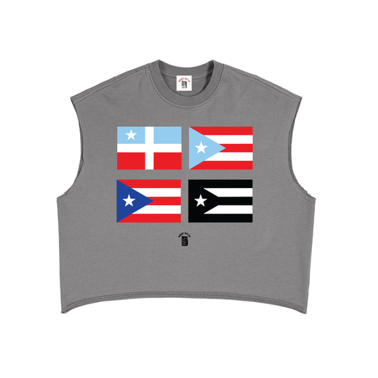 Puerto Rico x Bronx Native French Terry Boxy Tank Top by Bronx Native - Puerto Rico Collection