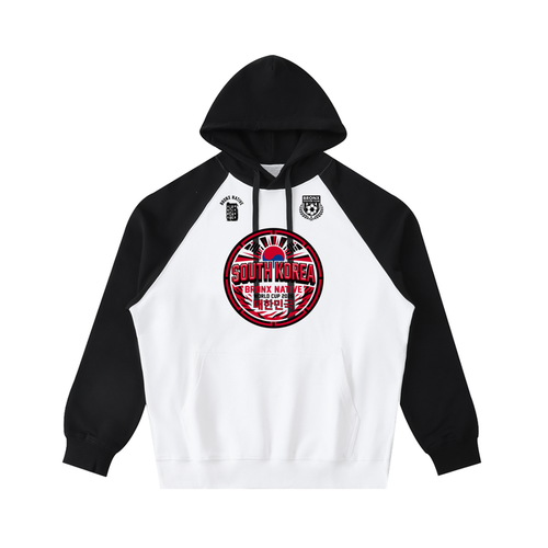 South Korea x Bronx Native Soccer Club Color-Block Raglan Sleeve Hoodie product image 1 of 2 by Bronx Native