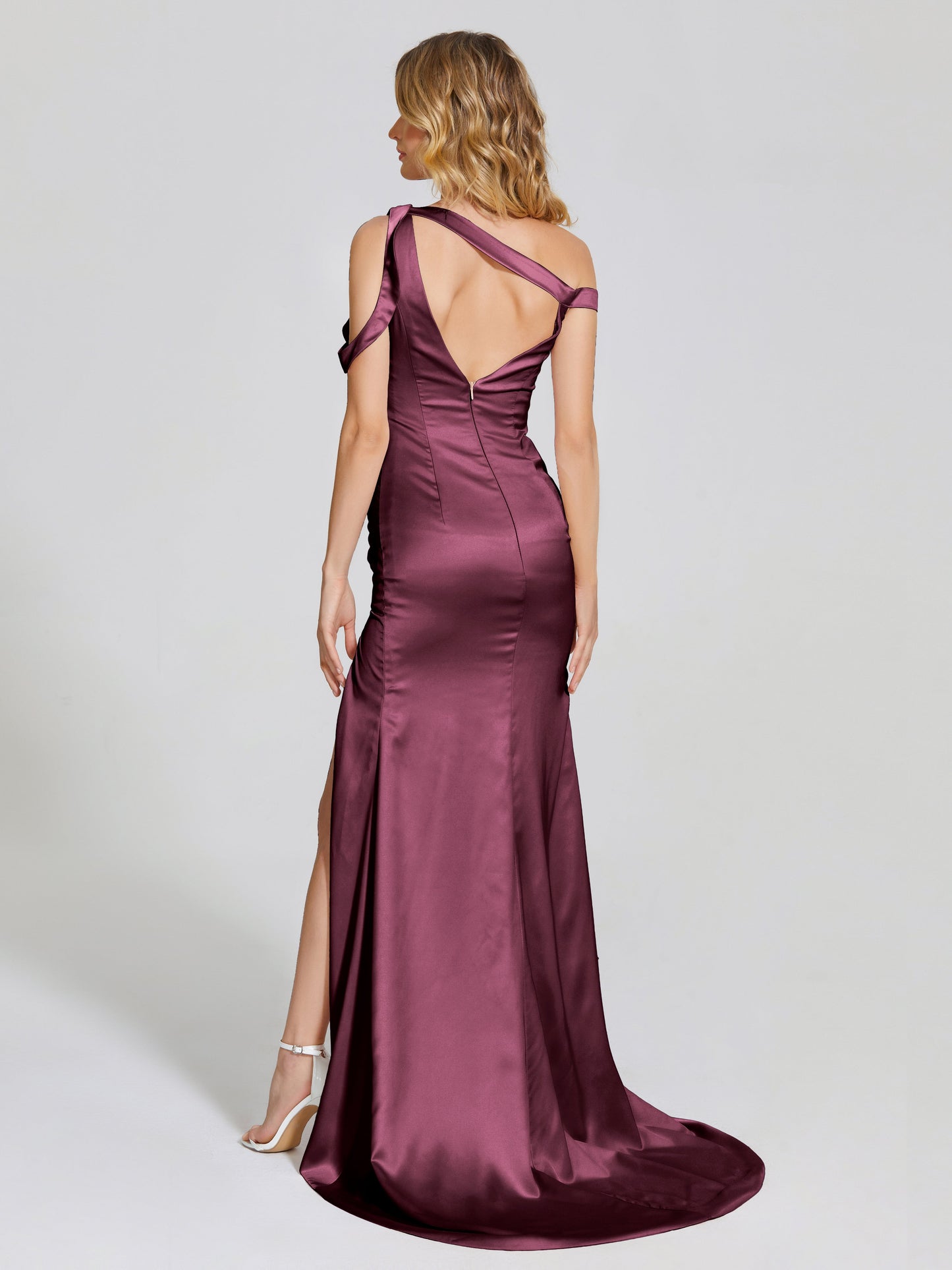 Rosalie Straps Side Slit Soft Satin Bridesmaid Dress