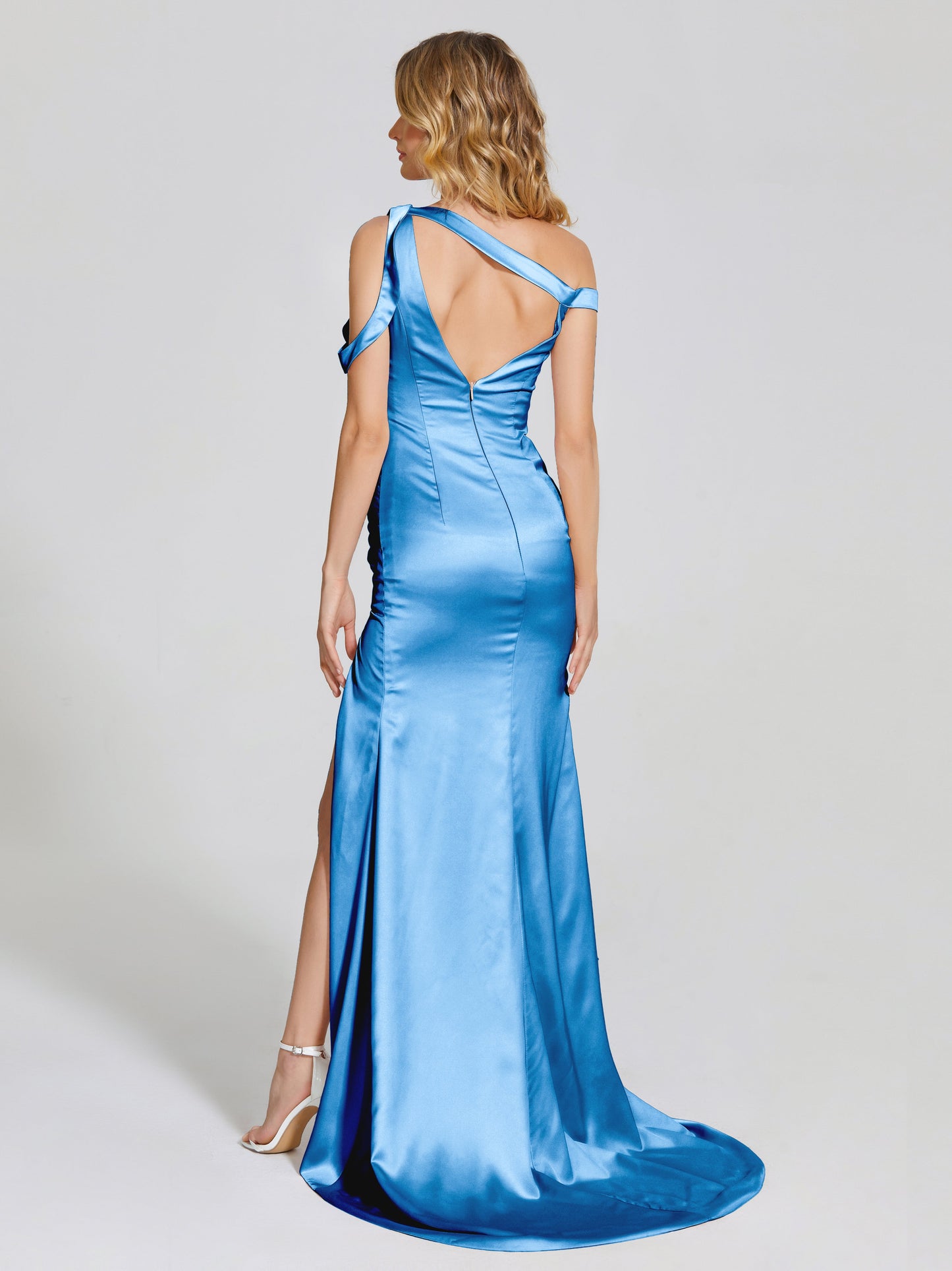 Rosalie Straps Side Slit Soft Satin Bridesmaid Dress