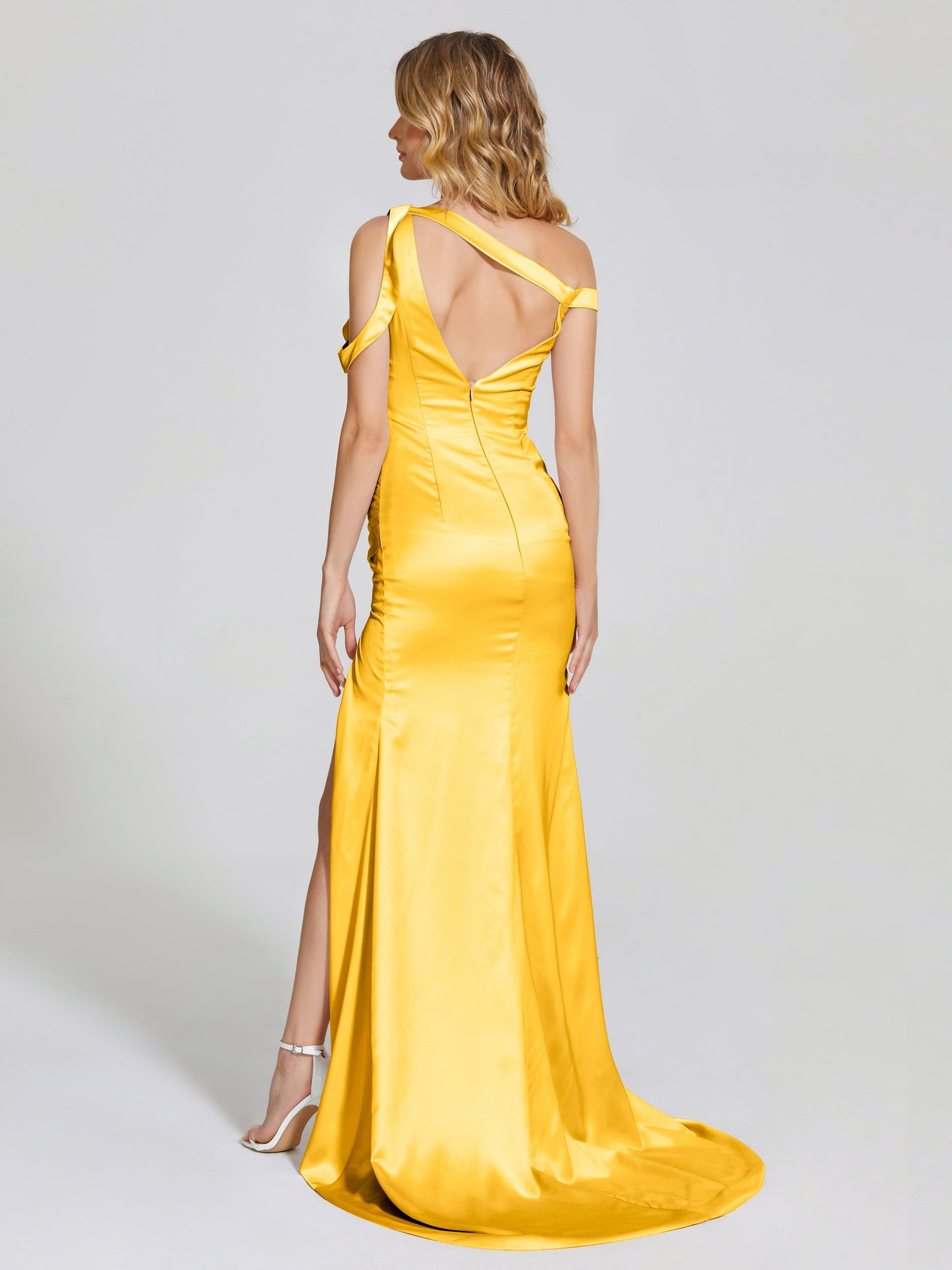 Rosalie Straps Side Slit Soft Satin Bridesmaid Dress