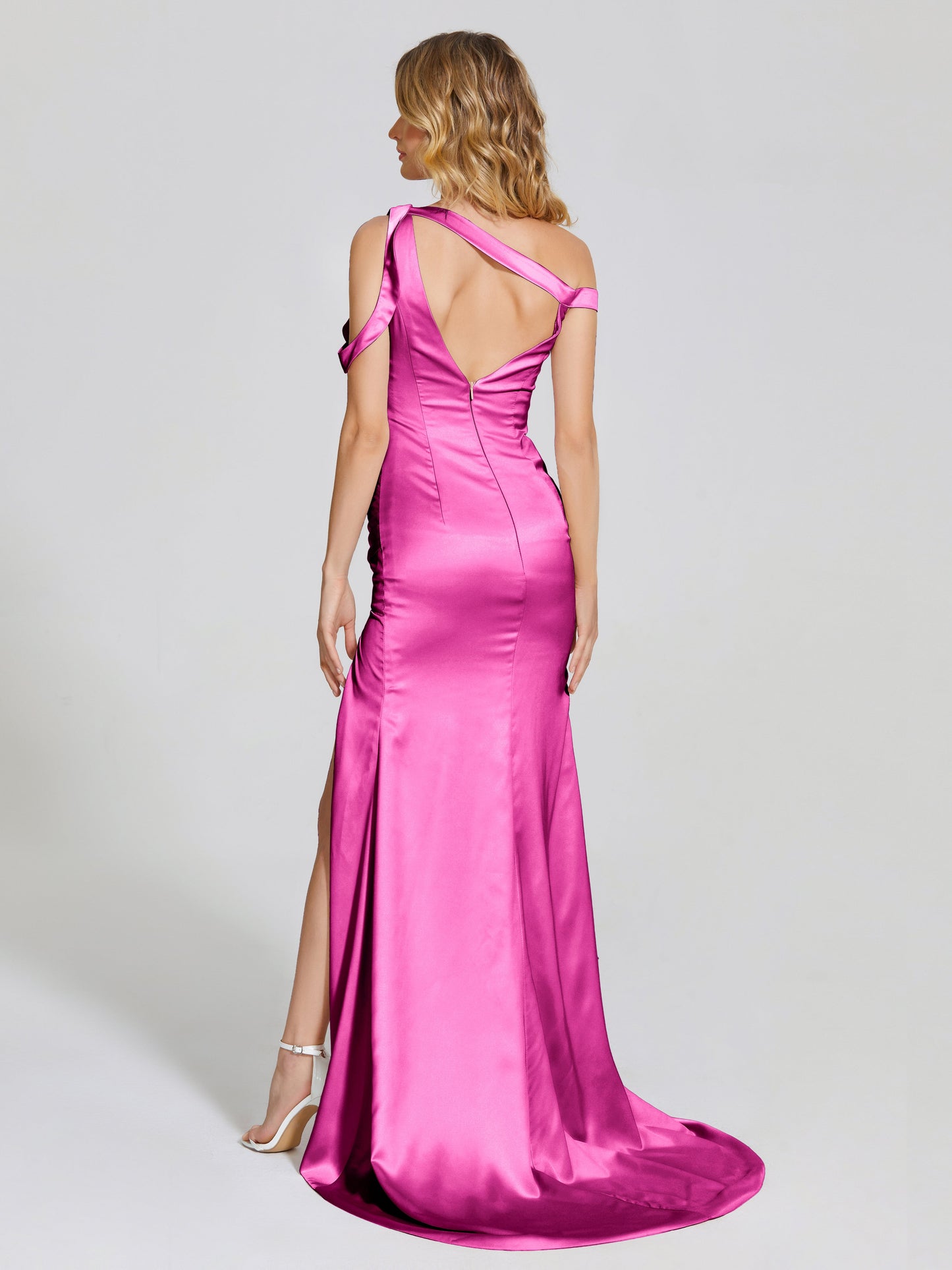 Rosalie Straps Side Slit Soft Satin Bridesmaid Dress