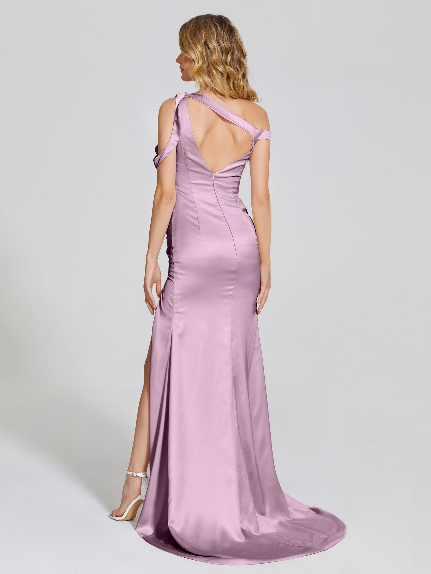 Rosalie Straps Side Slit Soft Satin Bridesmaid Dress