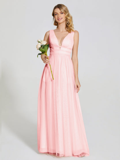 Elliana Straps Tulle Empire Waist Bridesmaid Dress