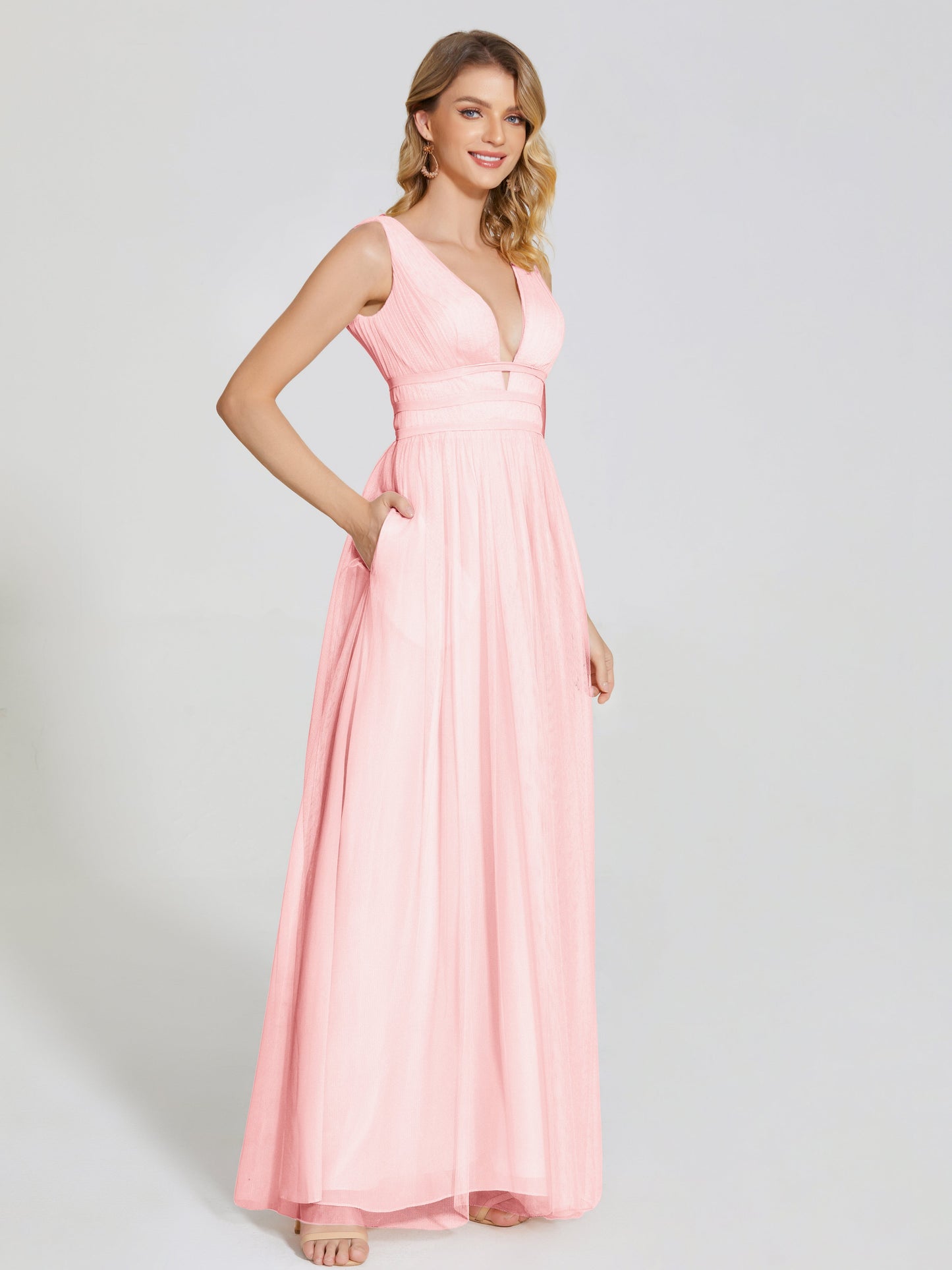 Elliana Straps Tulle Empire Waist Bridesmaid Dress