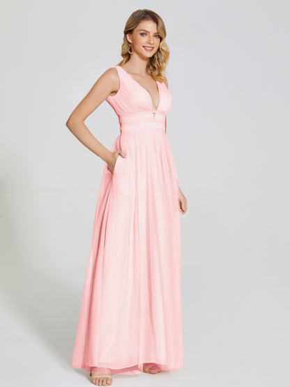 Elliana Straps Tulle Empire Waist Bridesmaid Dress