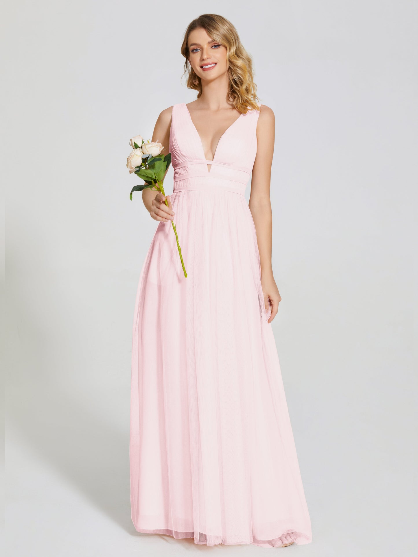 Elliana Straps Tulle Empire Waist Bridesmaid Dress