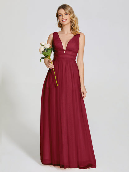 Elliana Straps Tulle Empire Waist Bridesmaid Dress