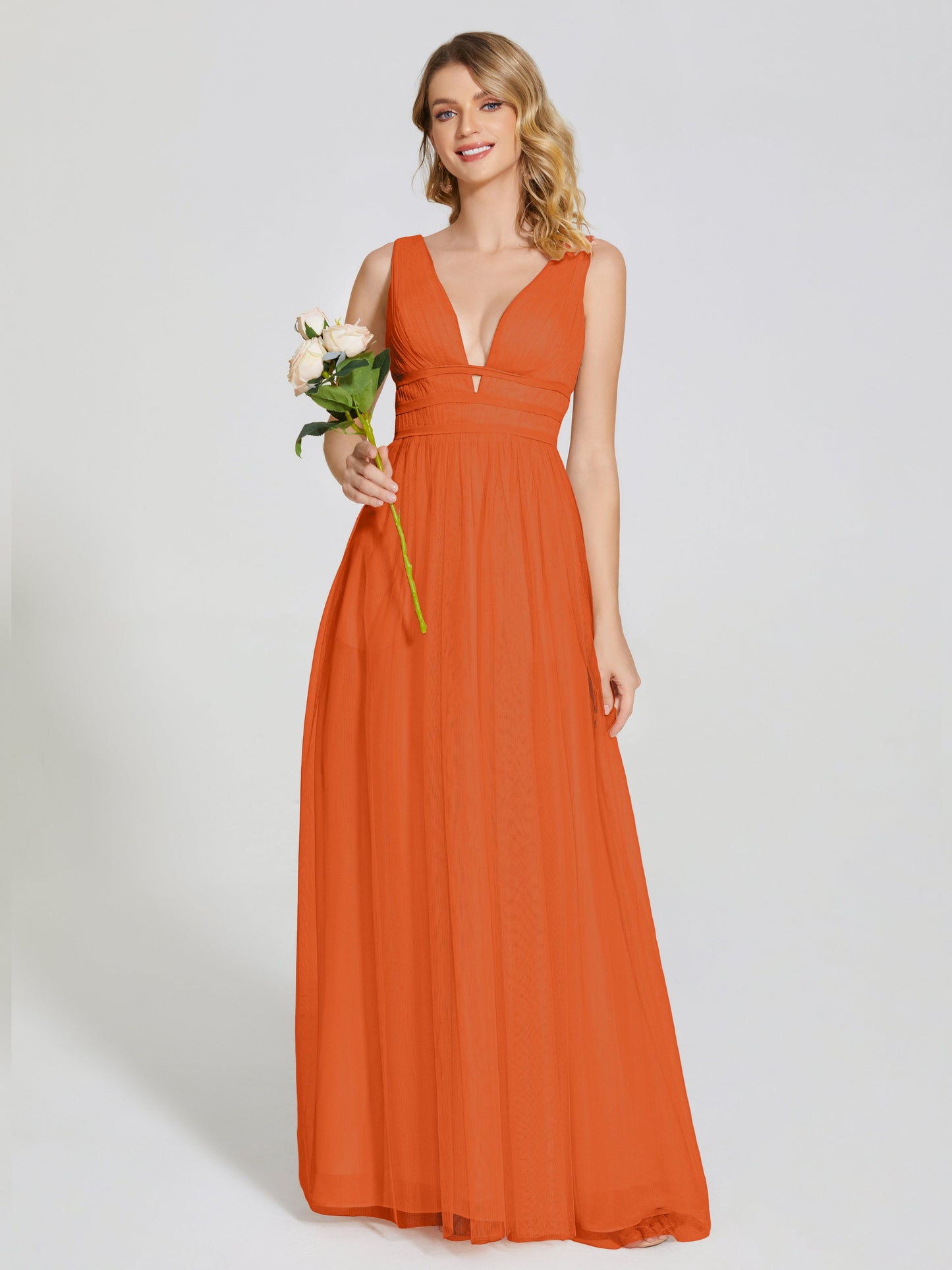 Elliana Straps Tulle Empire Waist Bridesmaid Dress