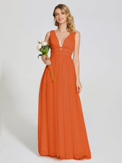 Elliana Straps Tulle Empire Waist Bridesmaid Dress