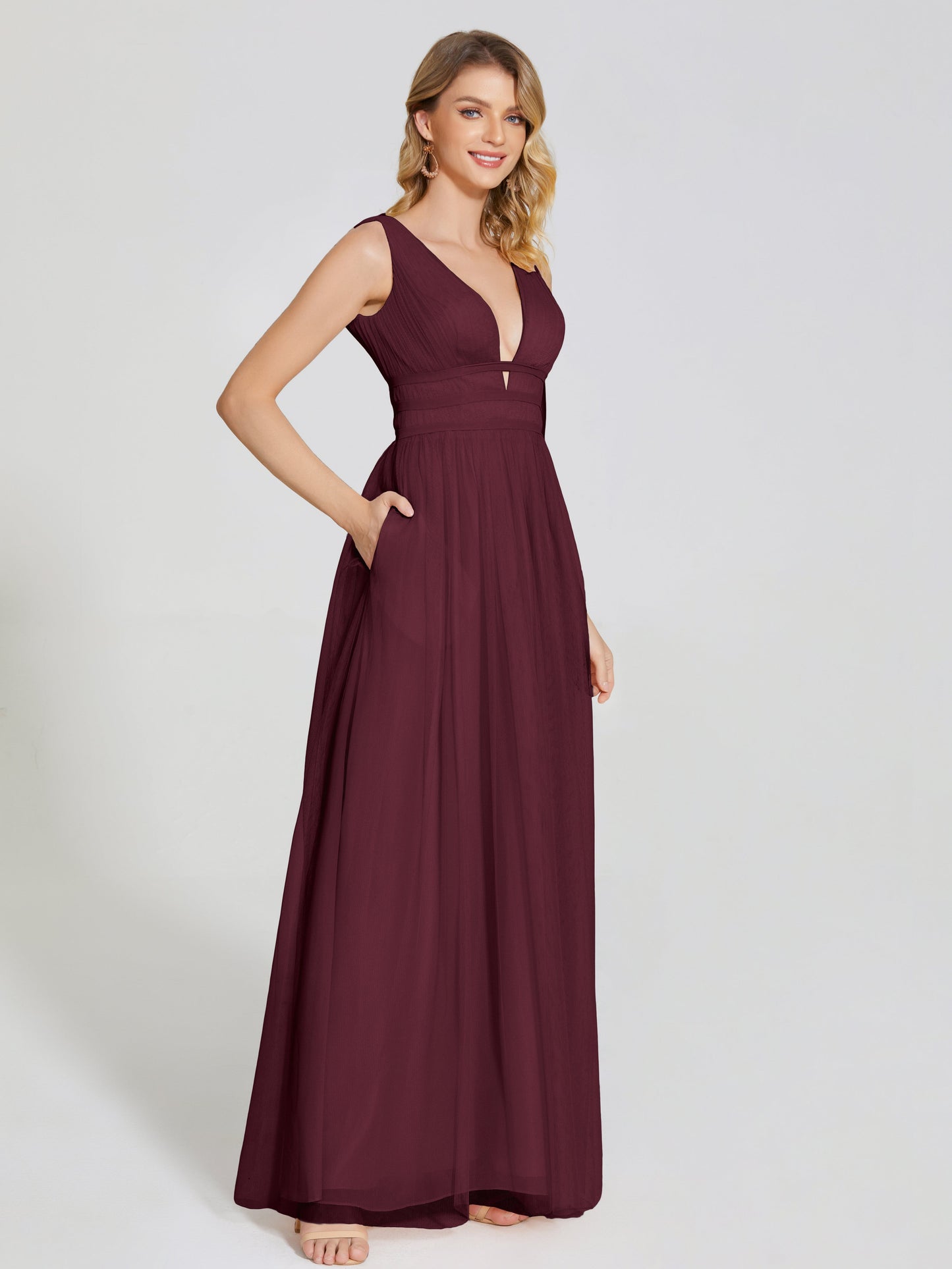 Elliana Straps Tulle Empire Waist Bridesmaid Dress
