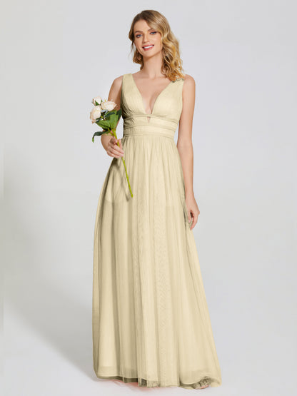 Elliana Straps Tulle Empire Waist Bridesmaid Dress