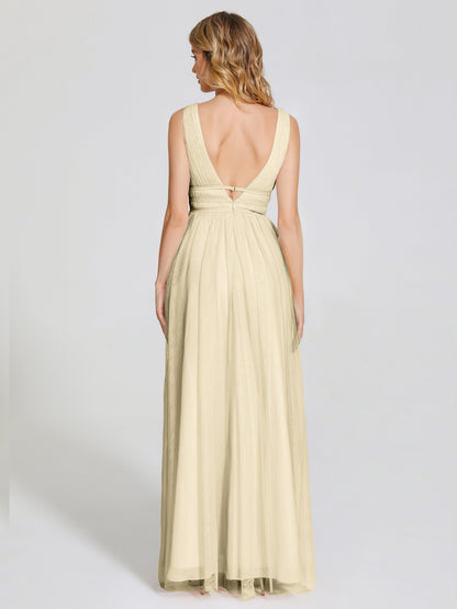 Elliana Straps Tulle Empire Waist Bridesmaid Dress
